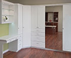 White wardrobes with painted doors in e212S1313 model